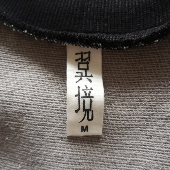 Unique Chicken Knit long sleeve Mock Neck Black Red and Grey Sweater - Picture 5 of 6